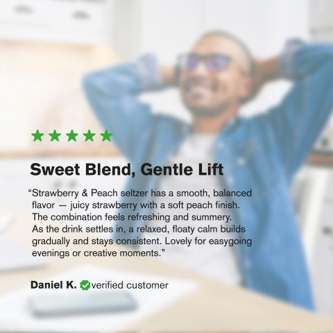 100mg Strawberry & Peach THC Seltzer - D9 Nano - Fresh - Thumbnail 6