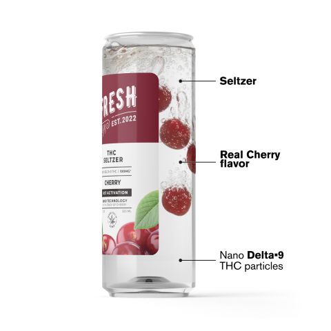 100mg Cherry THC Seltzer - D9 Nano - Fresh - Thumbnail 3