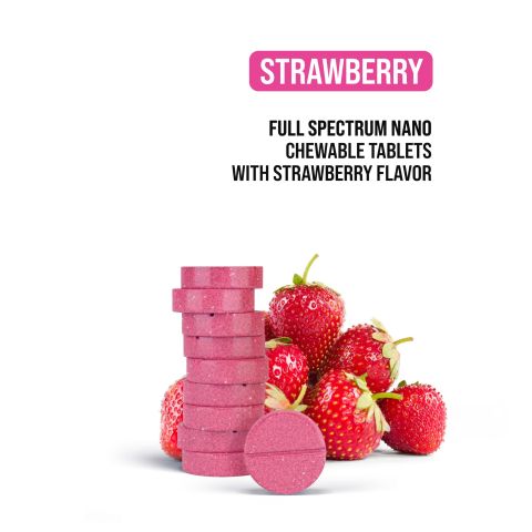 25mg Full Spectrum CBD Nano Tablets - Strawberry - Chill Plus - Thumbnail 4