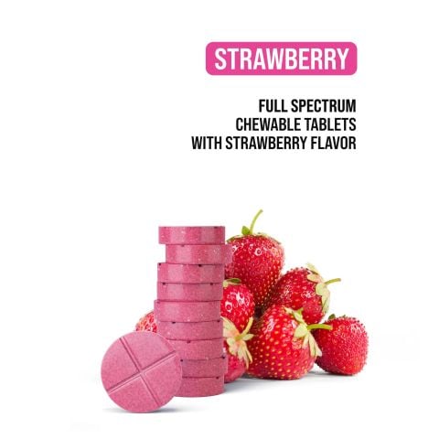50mg Full Spectrum CBD Tablets - Strawberry - Chill Plus - Thumbnail 4