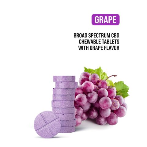50mg Broad Spectrum CBD Tablets - Grape - Chill Plus - Thumbnail 4