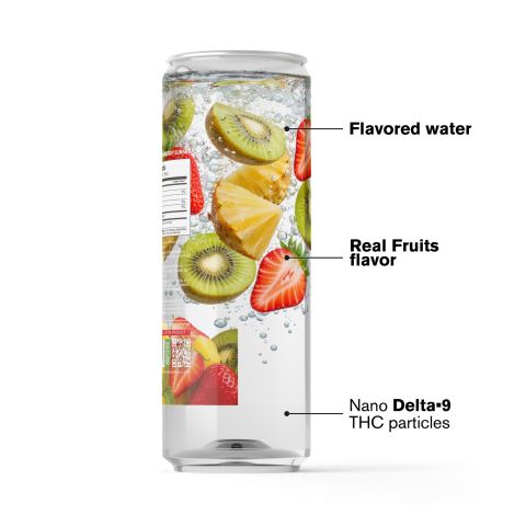100mg Strawberry Sunset THC Seltzer - D9 Nano - Fresh - Thumbnail 3