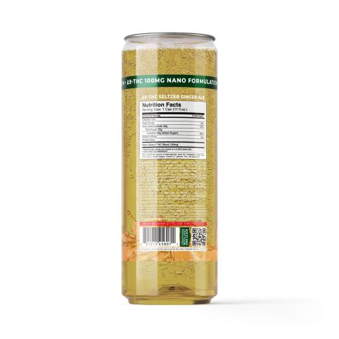 100mg Ginger Ale THC Seltzer - D9 Nano - Fresh - Thumbnail 7