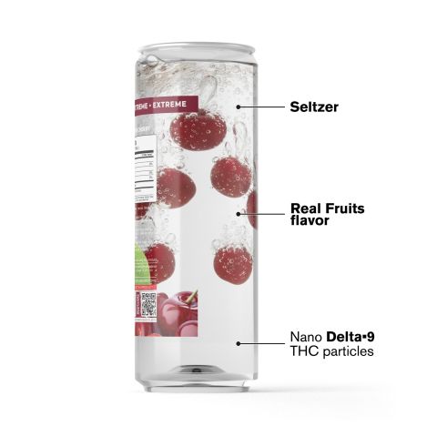 200mg Cherry THC Seltzer - D9 Nano - Fresh - Thumbnail 3