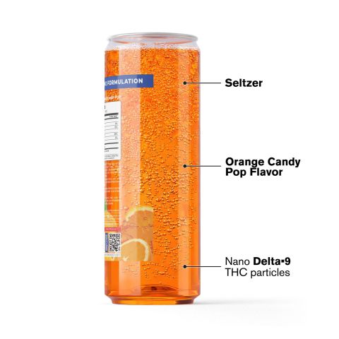 100mg Orange Candy Pop THC Seltzer - D9 Nano - Fresh - Thumbnail 3