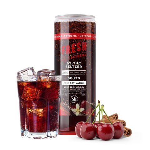 200mg Dr.Red THC Seltzer - Delta 9 Nano - Fresh - Thumbnail 2