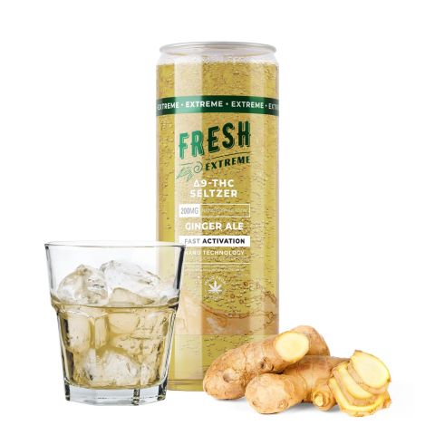 200mg Ginger Ale THC Seltzer - D9 Nano - Fresh - Thumbnail 2