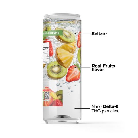 200mg Strawberry Sunset THC Seltzer - D9 Nano - Fresh - Thumbnail 3