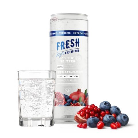 200mg Blueberry & Pomegranate THC Seltzer - D9 Nano - Fresh - Thumbnail 2