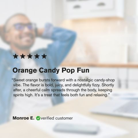 200mg Orange Candy Pop THC Seltzer - Delta 9 Nano - Fresh - Thumbnail 6