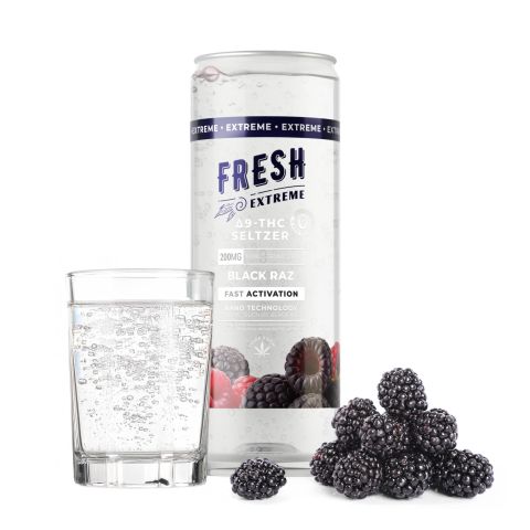 200mg Black Raz THC Seltzer - Delta 9 Nano - Fresh - Thumbnail 2
