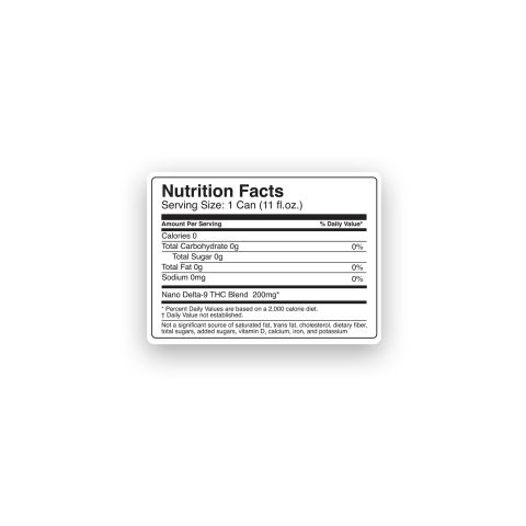 200mg Black Raz THC Seltzer - Delta 9 Nano - Fresh - Thumbnail 8