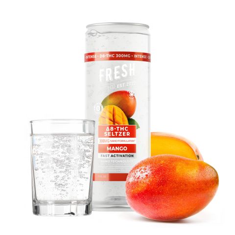 300mg Mango THC Seltzer - D8 Nano - Fresh - Thumbnail 2