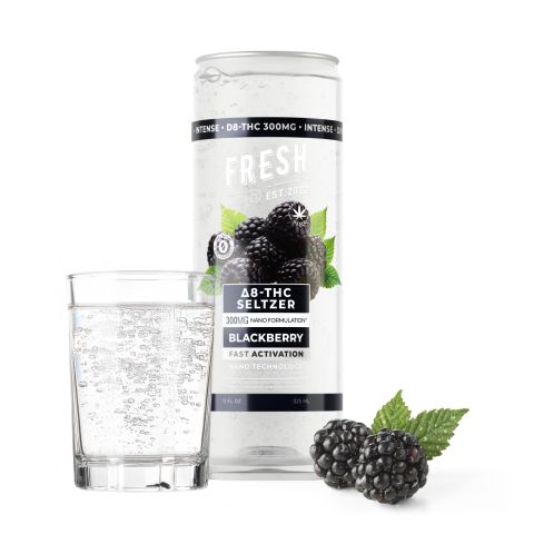 300mg Blackberry THC Seltzer - D8 & D9 Nano - Fresh - Thumbnail 2