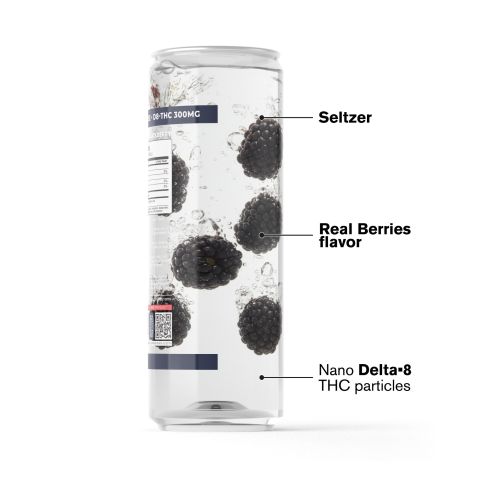 300mg Blackberry THC Seltzer - D8 & D9 Nano - Fresh - Thumbnail 3