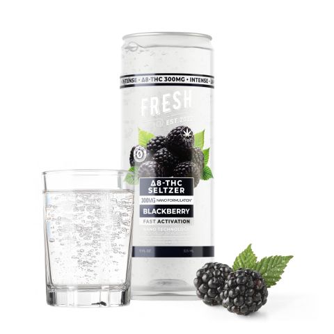 300mg Blackberry THC Seltzer - D8 Nano - Fresh - Thumbnail 2