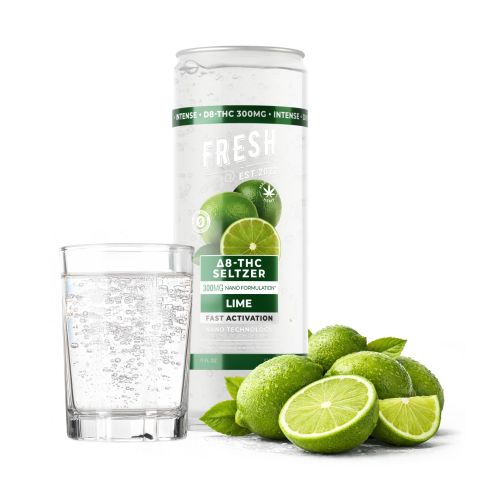 300mg Lime THC Seltzer - D8 & D9 Nano - Fresh - Thumbnail 2