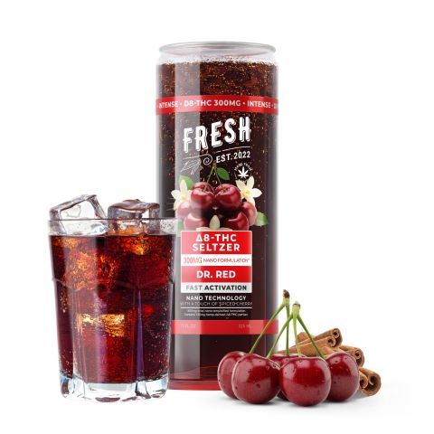 300mg Dr.Red THC Seltzer - D8 & D9 Nano - Fresh - Thumbnail 2