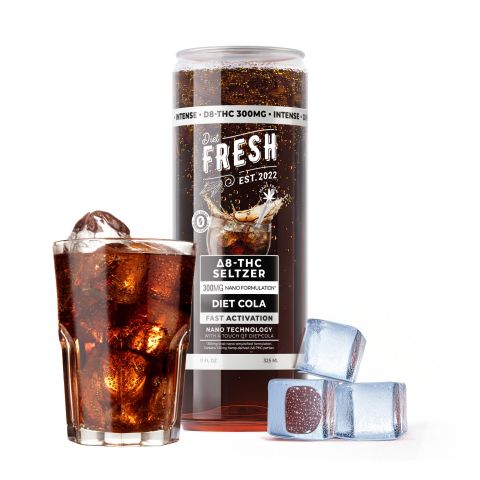 300mg Diet Cola THC Seltzer - D8 & D9 Nano - Fresh - Thumbnail 2