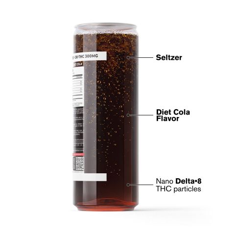 300mg Diet Cola THC Seltzer - D8 & D9 Nano - Fresh - Thumbnail 3
