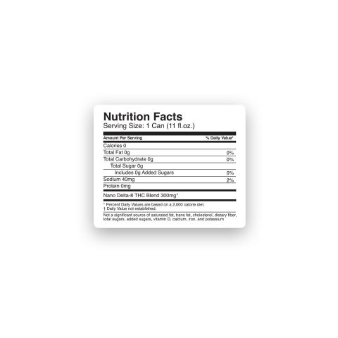 300mg Diet Cola THC Seltzer - D8 & D9 Nano - Fresh - Thumbnail 8