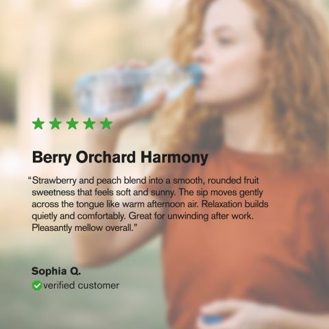 300mg Strawberry & Peach THC Seltzer - D8 & D9 Nano - Fresh - Thumbnail 6