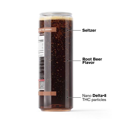 300mg Root Beer THC Seltzer - D8 & D9 Nano - Fresh - Thumbnail 3