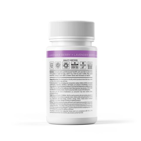 31mg Broad Spectrum CBD, CBN, Melatonin Tablets - Lavender Berry - 60ct - Thumbnail 9