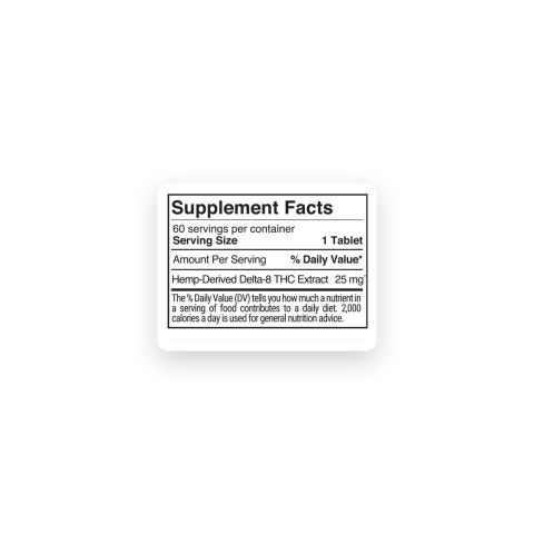 25mg Delta 8 Tablets - Pineapple - Chill Plus - 60ct - Thumbnail 11