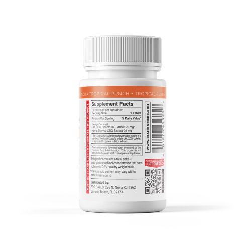 3,000mg Full Spectrum CBD & CBG Tablets - Tropical Punch - Diamond CBD - Thumbnail 10