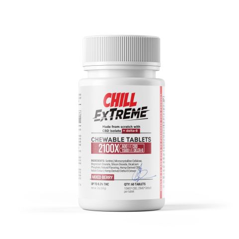 35mg D8 & CBD Isolate Tablets - Mixed Berry - Chill Extreme - 60ct - Thumbnail 3