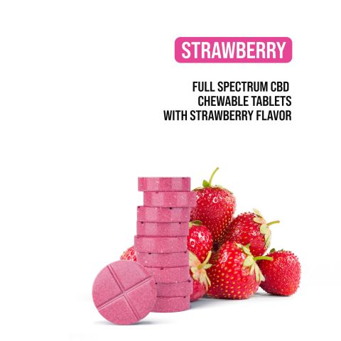 25mg Full Spectrum CBD Tablets - Strawberry - 60ct - Thumbnail 4