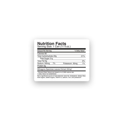 50g Mitragynine & Kratom Nano Electrolyte Drink - Blue Raspberry - Fresh - Thumbnail 8