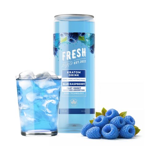 50mg Kratom Nano Electrolyte Drink - Blue Raspberry - Fresh - Thumbnail 2