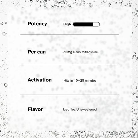 50mg Kratom Nano Iced Tea - Unsweetened - Fresh - Thumbnail 5