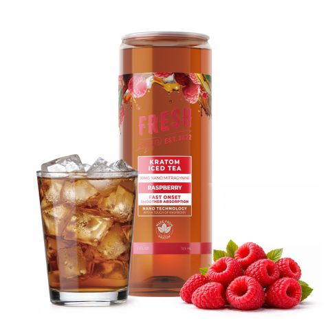 50mg Kratom Nano Iced Tea - Raspberry - Fresh - Thumbnail 2