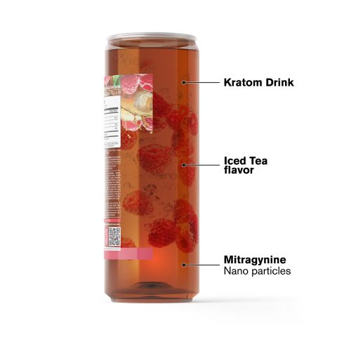 50mg Kratom Nano Iced Tea - Raspberry - Fresh - Thumbnail 3