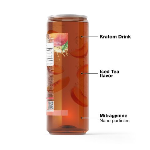 50mg Kratom Nano Iced Tea - Peach - Fresh - Thumbnail 3