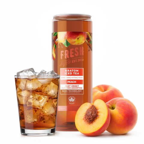 Fresh Kratom Drink - Peach - Mitragynine & Kratom Nano - 50g - 1ct - Thumbnail 2