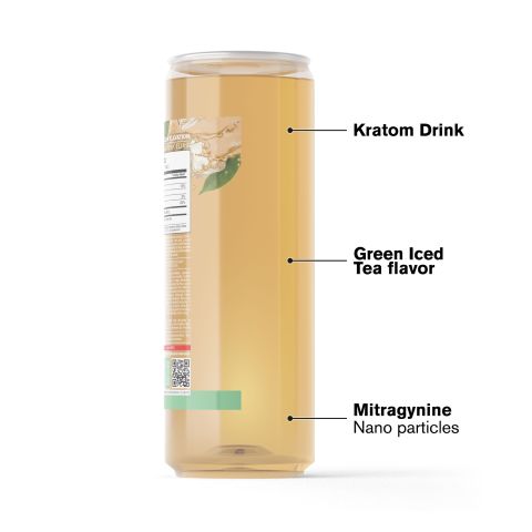 50mg Kratom Nano Iced Tea - Ginseng & Honey - Fresh - Thumbnail 3