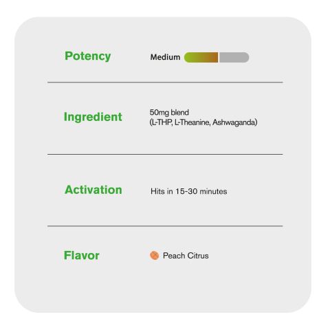 50mg L-Theanine, L-THP, Ashwagandha Tablets - Peach Citrus - Chill Extreme - Thumbnail 6