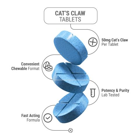 50mg Cat's Claw Tablets - Blueberry - Chill Plus - Thumbnail 5