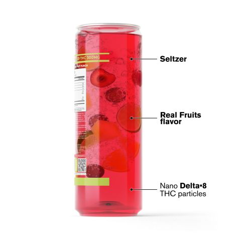 300mg Fruit Punch THC Water - D8 Nano - Fresh - Thumbnail 3