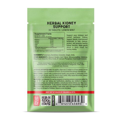 500mg Kidney Herbal Support Tablets - Lemon Mint - Mood Tablets - Thumbnail 8