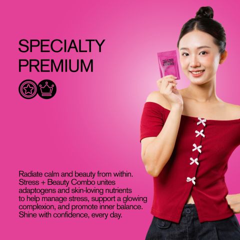 500mg Stress + Beauty Combo Tablets - Strawberry Pomegranate - Mood Tablets - Thumbnail 6