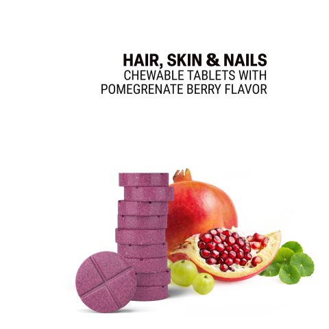 500mg Hair Skin & Nails Tablets - Pomegranate Berry - Mood Tablets - Thumbnail 4
