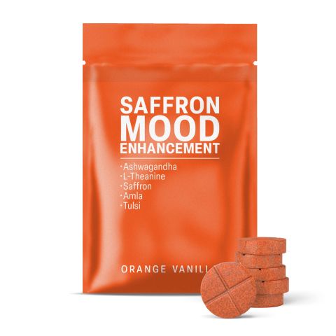 500mg Saffron Mood Tablets - Orange Vanilla - Mood Tablets - Thumbnail 2