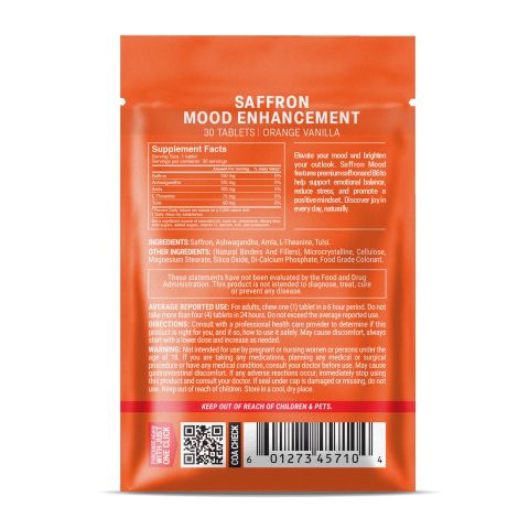 500mg Saffron Mood Tablets - Orange Vanilla - Mood Tablets - Thumbnail 8