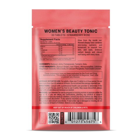 500mg Women's Beauty Tonic Tablets - Strawberry Rose - Mood Tablets - Thumbnail 8