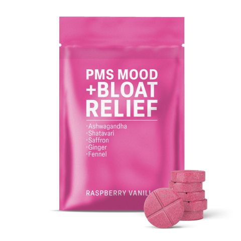 500mg PMS Mood + Bloat Tablets - Raspberry Vanilla - Mood Tablets - Thumbnail 2